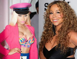 Nicki Minaj (Dave Kotinsky/ Getty Images Entertainment); Mariah Carey (David Livingston/Getty Images Entertainment)